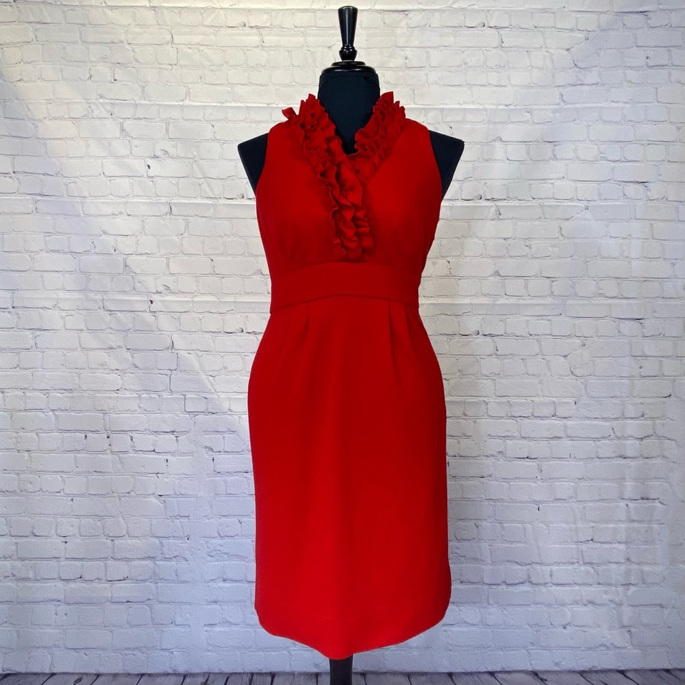 Just Taylor red sleeveless dress, size 6